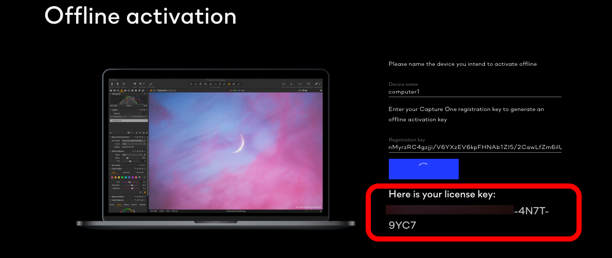 How to activate Capture One – Home