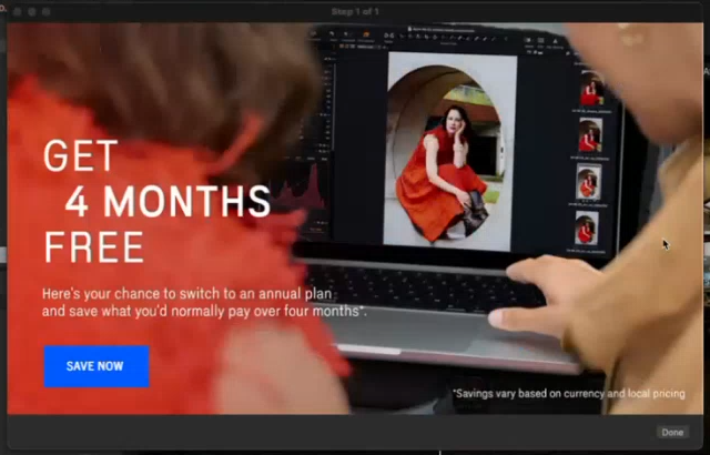 Save Now popup
