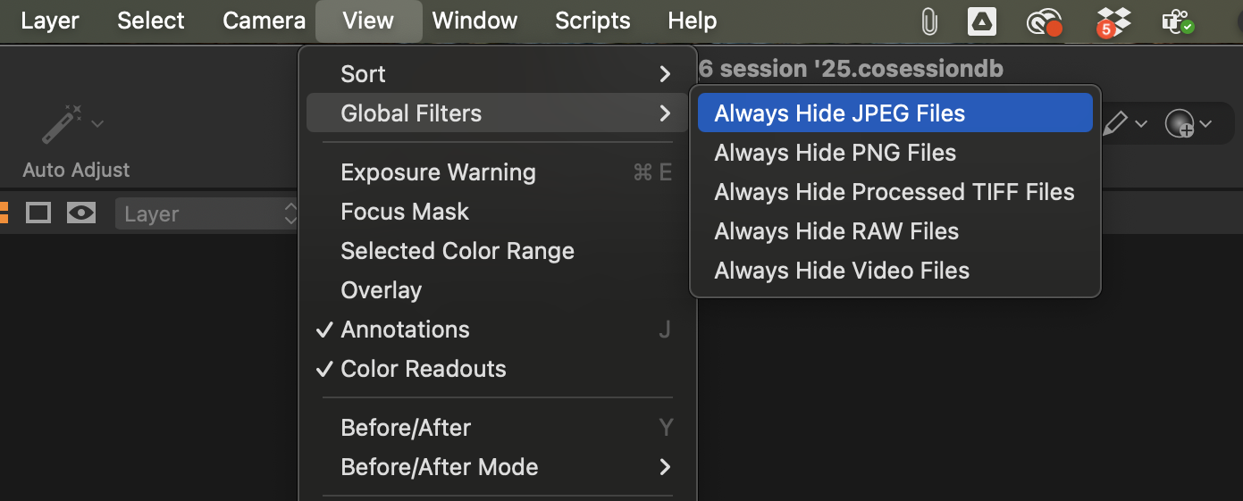 Global filters
