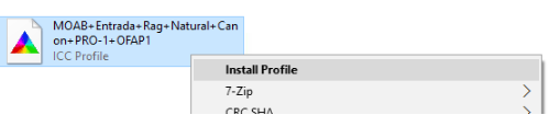 how to install icc profile