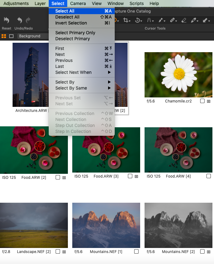 Adjusting Multiple Images At A Time Capture One